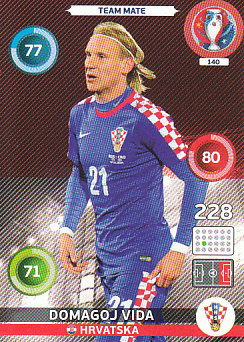 Domagoj Vida Croatia Panini UEFA EURO 2016 #140